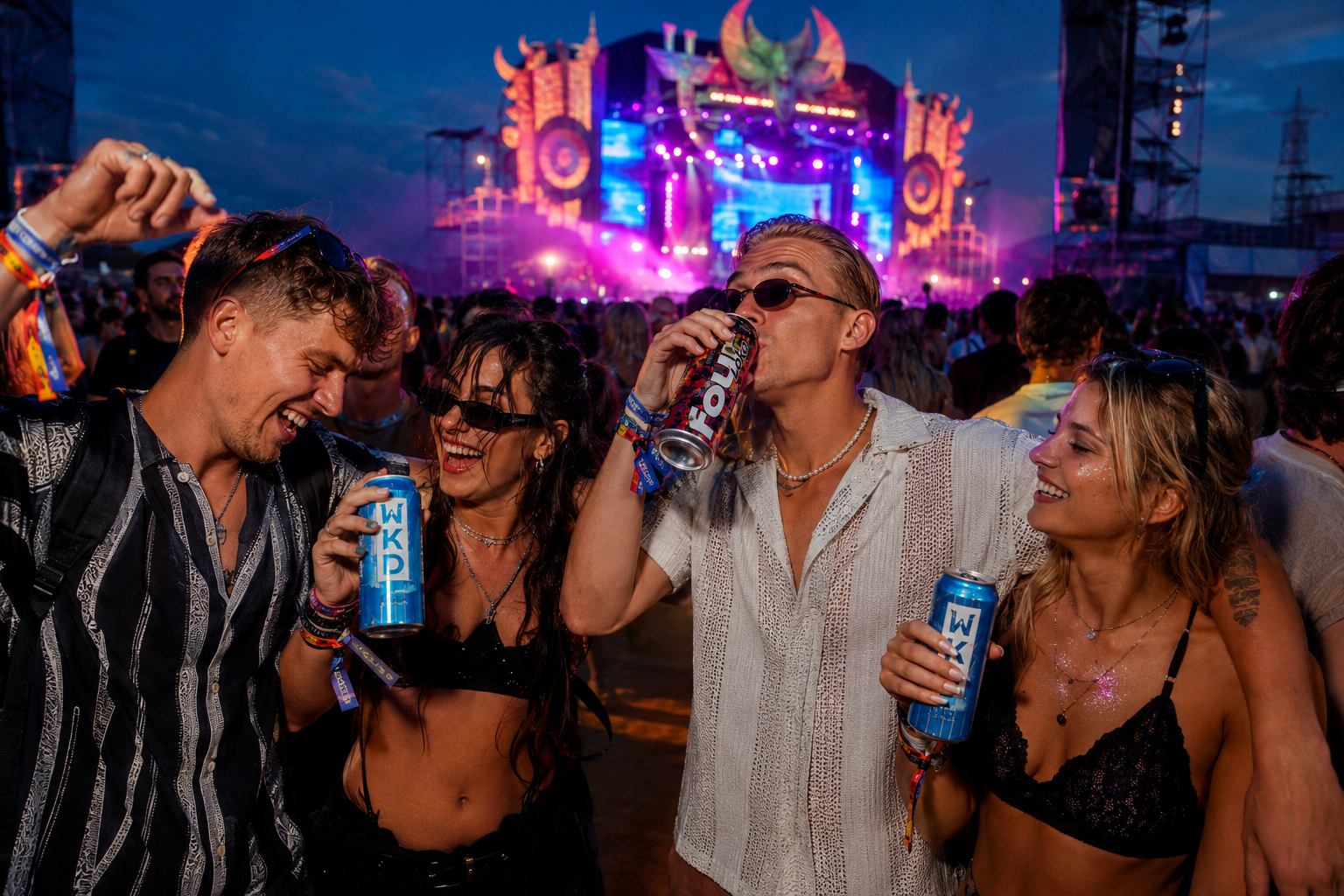 Four Loko y WKD en festival de verano